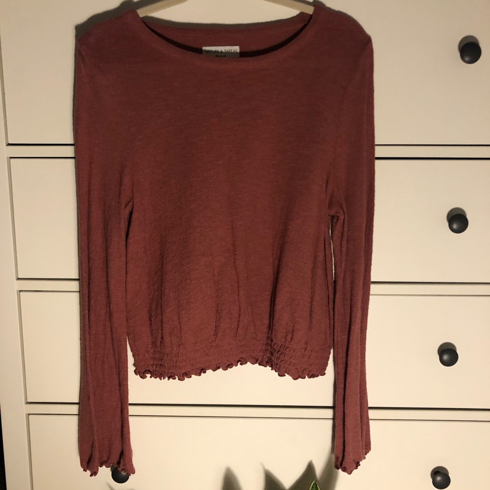 Madewell Texture & Thread Mauve Top